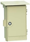 未来工業 ウオルボックス プラスチック製防雨スイッチボックス 鍵付 IPX3 《タテ型》 ミルキーホワイト WB-2AKM