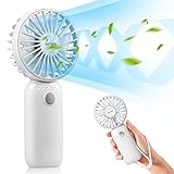 DETVFO【2021年最新版】携帯扇風機 手持ち扇風機 卓上扇風機 usb充電式 4000mAh大容量 7枚羽根 3段風量調節 最大16時