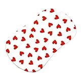 SheetWorld Fitted Bassinet Sheet (Fits Halo Bassinet Swivel Sleeper) - Primary Hearts Red Woven - Ma