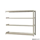 中量棚500kg 連結 幅180×奥行60×高さ150cm 4段 ニューアイボリー 500kg/段
