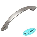 Cosmas 1387snサテンニッケルキャビネットハードウェアハンドルプル – 3 "穴中心 – 50パック