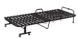 koeki 樹脂すのこ折り畳みベッド ブラック FBD-PS91(BK)