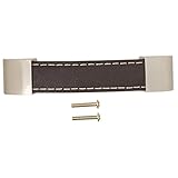 Dovewill 全2色4サイズ選ぶ　家具用品　ノブ 　ハンドル　取っ手　キャビネット　戸棚　キッチン　引出し対応　レザー　実用的 - 褐色, 105x25x20mm