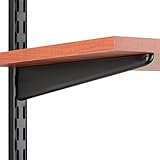 John Sterling 0122-11BK Dual Track Wood Shelf Bracket, 11-Inch, Black by John Sterling [並行輸入品]