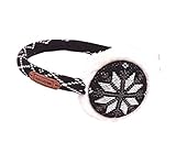 ラブリースノーフレークパターンキッズイヤーマフ耐久性に優れた冬のアウトドアベビー耳介ブルー