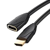 VENTION HDMI 延長ケーブル 1.5m ブラック HDCP対応 Aオス Aメス 4K メタル編組