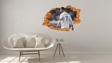 Cristiano Ronaldo cr7 Real Madrid 3d効果 – ブレーキ壁効果3d – 壁デカールの部屋男の子女の子ユニセックス Wide 20''x14'' Height