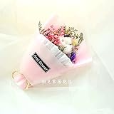 SMILE　乾燥した花 大切な人 へ 愛心 の 気持ち を 伝える 花束 (コットンホワイト)