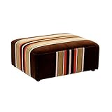 arne オットマン スツール 1人掛け 1人用 腰掛け ローソファ ファブリック リビング 足置き Hunt ottoman ストライプブラウン