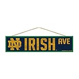 Notre Dame Fighting Irish公式NCAA木製Street Wall Sign 4 x 17 by WinCraft 880505