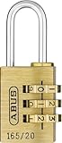 Abus 165/20 Brass Combination Padlock Carded