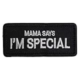 ベルクロワッペン MAMA SAYS I'M SPECIAL 黒