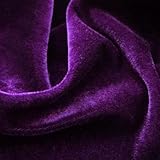 [moonfarm] ベロア 生地 約 幅75cm×1m カラー やや薄手 手芸 布 ハンドメイド (ダークパープル)