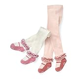 2組 美しい フルコットン 柔らかい 良品質 女の子 スカート レギンス 赤ちゃん ストッキング (90-100cm)