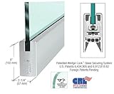 CRL Brushedステンレス35 – 3 / 4 "単一ドアレールスクエアスタイルwithoutロック – For 3 / 4 "ガラス