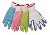 Liberty Q-Grip Ultra-Thin Pastel Colors Nitrile Palm Coated Ladies Glove with 13-Gauge White Nylon S