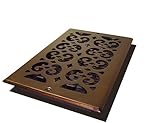 Decor Grates SP610W-RB Scroll Plated Register, 6-Inch by 10-Inch, Rubbed Bronze [並行輸入品]