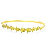 Tonsee ベビー ヘアバンド 超可愛い スター 髪飾り 写真撮影 ヘッドバンド ヘアアクセサリー (ゴールド)