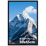Giftgarden 額縁 ポスター 300x450mm フィット サイズ フォト フレーム ブラック 壁掛け 額 1枚