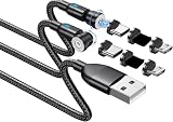 マグネット 充電ケーブル 2.4A急速充電 For iPhone Type-C 充電ケーブル 3in1 充電コード 540度回転 磁石 For iPad Air/Pad Pro/For iPhone 13 / 12 / 11 / SE/Pixel片手操作 (0.5m*2)