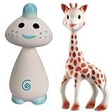 Vullie Sophie Giraffe and Chan Blue - Natural Rubber and Food Paint Details Set of 2 by Vulli [並行輸入品