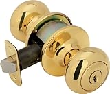 凡例809160グレード2 Heavy Duty住宅用、ビスケットスタイルフロントドアノブエントリLockset、us3真鍮仕上げ
