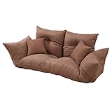 JKプラン 国産（日本製）ジャンボカウチソファ 背もたれダブルリクライニングカウチ ブラウン ZSY-0001-BR