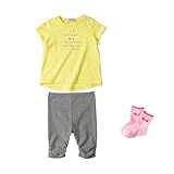 [ミキハウス] MIKIHOUSE リボンモチーフ半袖Tシャツ ３点ギフトセット （70cm-80cm） 14-1119-782 コーン