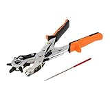 B Blesiya 回転式パンチャー　多機能　丸穴6サイズ　操作しやすい　ベルト　皮　楕円　細長　時計　革製品　厚紙　高品質　使用しやすい