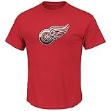 Detroit Red Wings NHLメンズ刺繍軽量TekパッチTシャツ S