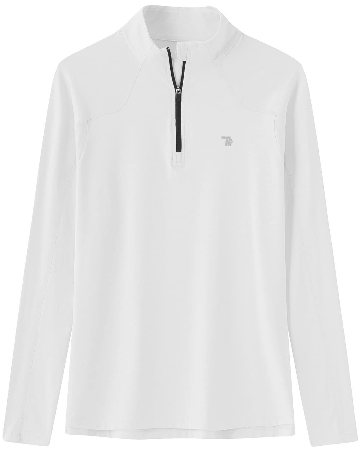 Ysento Women's Long T-Shirt, Sports T-Shirt, Fitness Shirt, Long-Sleeve T-Shirt, Half Zip-Up, Golf Wear, Running, Trekking, Quick-Dry Shirt, Multi-Color - 1