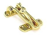Brass Security Door Guard Latch Lock Fittings X 2