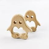 Mamimami Home 木製ペンギン*8個 歯固め ペンダント カミカミ　可愛い　木製動物 ペンダント 知育玩具 噛がため　天然木　安全 FDA認可済