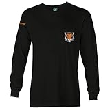 Princeton University長袖Tシャツby Ivysport – マスコットロゴ、100コットン、ブラック、ロングスリーブTシャツ S ブラック