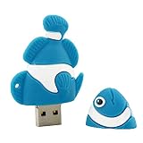 8GB 魚モデルUSBフラッシュドライブUSB 3.0ストレージデバイスUSBフラッシュディスクUSBドライブUSB 3.0メモリスティックUSBスティックUディスクサムドライブUSBフラッシュメモリUSBディスクデータストレージ - 青