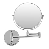 SODIAL (R)クローム　ラウンド 8"壁の鏡　バニティミラー　化粧鏡　両面　5X拡大ミラー