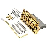 Wilkinson 10.8mmフルブロックST ギタートレモロユニット ブリッジ MIJ/MIK ストラト用 ポップインアーム 2点、ゴールド