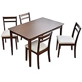 タンスのゲン ダイニングテーブルセット 5点セット 4人用 120cm × 75cm 北欧 テーブル 椅子 ブラウン × PVCホワイト 11719138 05