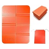 A-CRAFT 収納ポーチ付き サウナマット 一人用 コンパクト 折りたたみ 防水 (オレンジ)