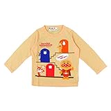 [バンダイ] 長袖Tシャツ ベビー アンパンマン アップリケ付 オレンジ 95