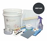 【CORAL TEX】トライアルコテセット たっぷり20kg 漆喰 (024 GREY ASH)と左官道具セット 塗る人に優しく、環境・健康を考えた西洋漆喰
