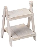 丸和貿易 フラワースタンド ラバーウッド 2段シェルフ ホワイト 100360801