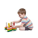 積み木　スタックトイ　型はめ　木製　おもちゃ　プロック　知育　子供　ボーイズ　ガールズ　色認識　図形認識　指先器用さ　組み合わせ　入卒園祝い　お誕生日ギフト　かわいい