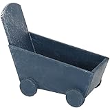 不二貿易 ミニプランターカバー カート型 ネイビー 24879