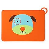 Skip Hop Baby Zoo Little Kid and Toddler Fold and Go Non-Slip Food-Grade Silicone Placemat Multi Dar