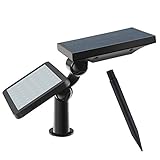 Yoosion LED ソーラーライト 屋外 光センサー ガーデン 自動点灯 48LED 外灯 省エネ 角度調整 ソーラー 防水 壁掛け / 玄関 / 庭先 / 車道 / 防犯照明 電気代ゼロ (SL