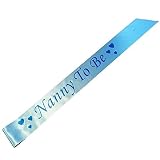 Nanny To Be - Party Sash for Baby Showers (Blue) by Uk Baby Shower Co