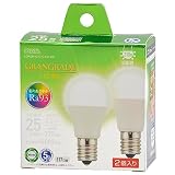 オーム電機 LED電球小形 E17 25形相当/25W相当 昼白色 Ra93高演色 密閉器具対応 断熱材施工器具対応 ミニクリプトン形 5年保証 2個入 LDA2N-G-E17 RA 2P 06-5555 OHM