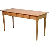 デスク ダイニングテーブル 美脚デスク 天然木 タモ材 PCデスク パソコンデスク 書斎机 引出 勉強机 木製 幅150cm奥行60cm ライトブラウン LS-665