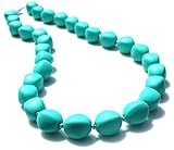 Peacemaker Jewelry Olive Bead Teething Necklace (Turquoise) [並行輸入品]